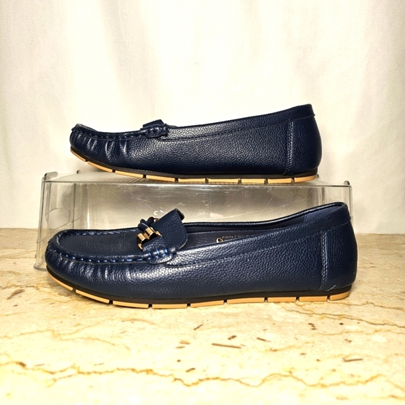 Comfort By Alexis Bendel Dorothy-22L Womens Navy Blue Slip-on Driving Loafers 8 - Picture 4 of 9